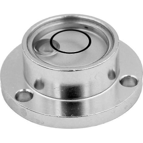 Runde Wasserwaage, hochpräzise Edelstahl-Wasserwaage, kleine Wasserwaage für Wohnmobile – 3,10 x 1,10 x 1,10 cm – Silber (1/4)