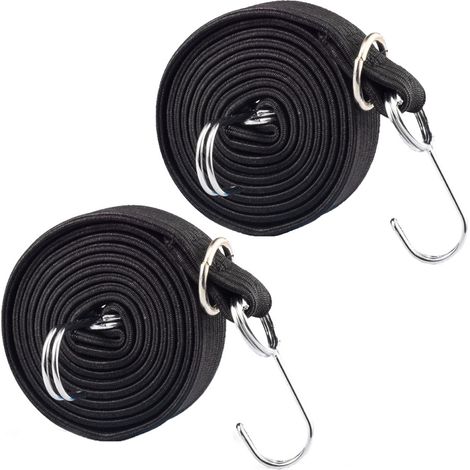 Kiprim Lot de 10 sangles universelles à bagages avec crochets de protection, disponibles en 4 longueurs, multicolores et extra résistantes - Sangles d'arrimage, élastiques, tendeurs pour meubles, diab (1/5)