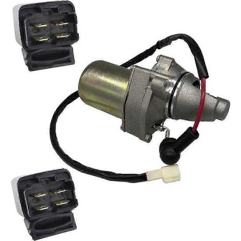 Démarreur et relais pour quad Suzuki LT80 Quadsport 1987-2006 et Kawasaki KFX80 2003-2006 - 31100-40B01 31100-40B00 (1/5)