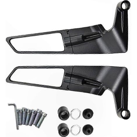 Rétroviseur Moto Réglable avec Déflecteur d'Air, Miroir Latéral Compatible Z400, Z650, Z900, Z1000, Vision Arrière Élargie (1/5)