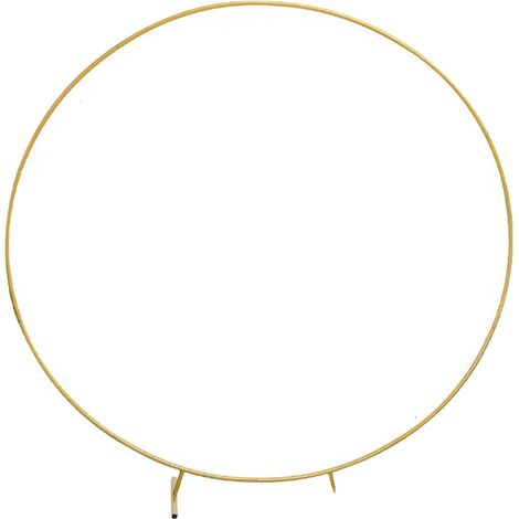 Arche de Mariage, Cadre Métallique Robuste, Assemblage Sans Outils, Or, 2m/6.6ft-a (1/2)