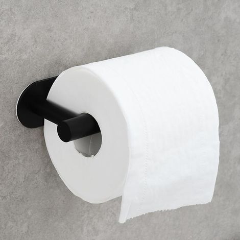 1pc (noir)set De Porte - Serviettes En Papier En Acier Inoxydable Noir Sans Clous Rouleau Porte - Papier Toilette Cratif Porte - Papier Toilette S (1/5)