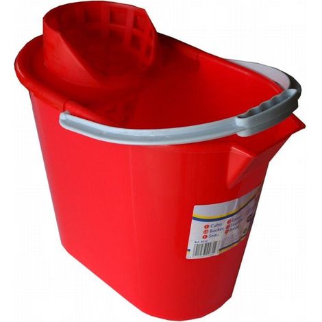FPLUS cubo fregona c/escurridor 12 lts , Cubo de plastico con escurridor de 12 litros