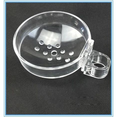 Door-soap round in ABS transparent for barre of shower  Diameter 22 mm, design discreet and resistant (1/5)