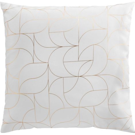Coussin Déco "Louxor" 60x60cm Blanc (1/5)