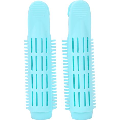 2 Pièces Bigoudi à Clip pour Volume, Rouleau Boucleur Naturel et Épais pour Coiffure Bleu (1/5)