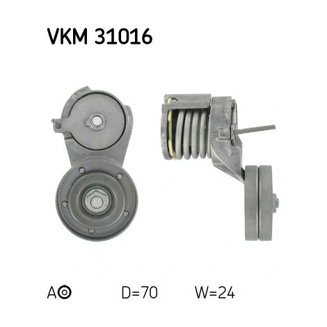 Tendeur de courroie, courroie trapézoïdale à nervures SKF VKM 31016 SEAT