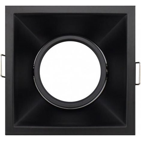 IluminaShop - Aro Basculante Cuadrado 90º Negro para GU10/MR16