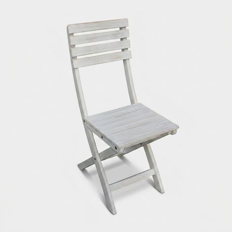 Silla plegable de madera para jardín sin reposabrazos Dalila (1/4)