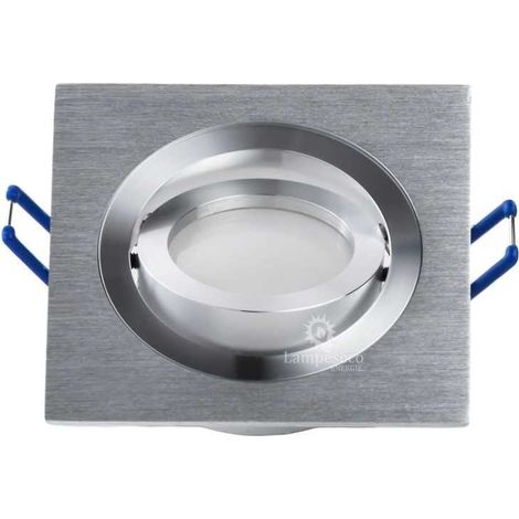 Lot de  2 Spot led encastrable orientable carré 5w eq. 50w, blanc neutre (1/5)