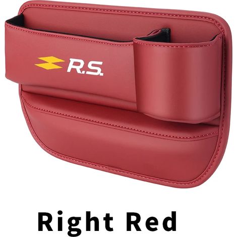(Rouge droit) Boîte de rangement pour l'espace entre le siège et le cuir des Renault RS Line, Clio, Megane, Logan, Scenic, Koleos, Sandero et Arkana (1/5)