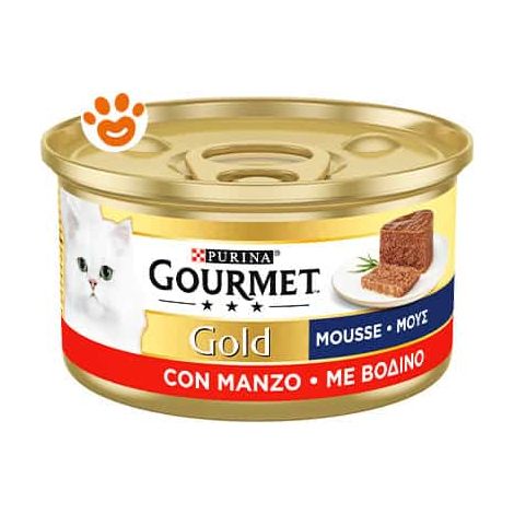 Purina Cat Gourmet Gold Mousse con Manzo - Lattina 85 Gr -