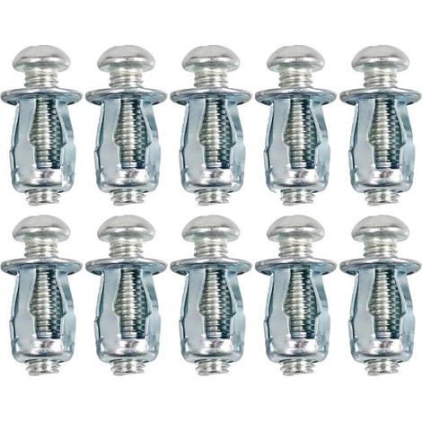 Hohlwandanker aus Metall 10 Stück M4 Extra kurze Hohlwandanker Hohlwandbefestigungen für 0-5 mm Türwände Aluminiumblech Eisenblech Holzplatte 20 20 mm (1/5)