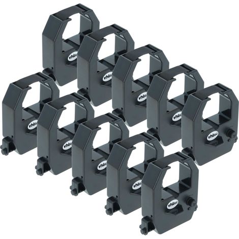 vhbw 10x Ribbon Cartridge compatible with MOA 8700, 8800, CM730, UT5600, 8500, 8600, 1600, 1800 Dot Matrix, Receipt Printer - Black Ink Ribbon