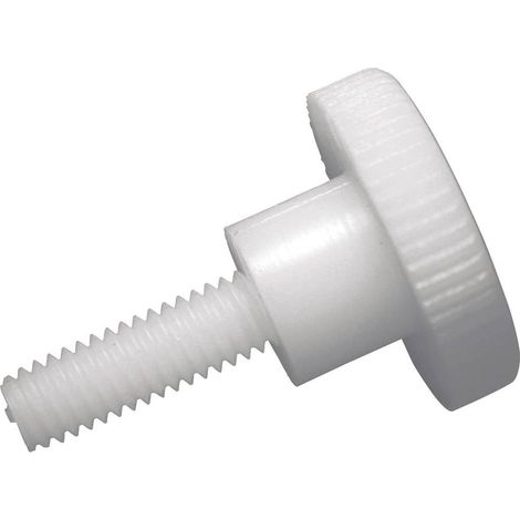 TOOLCRAFT 830396 Viti zigrinate M5 10 mm Taglio DIN 465 Plastica, Poliammide 10 pz.