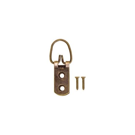Lot de 20 crochets de style rétro pour tableaux avec œillets en cuivre Bronze avec vis. (1/5)