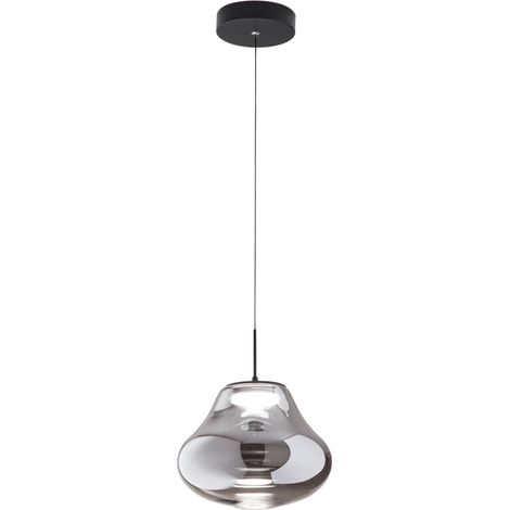 Suspension Deva Ø250 Mm, Verre Fumé, Led 14 W, 1510 Lm, Dimmable, Structure En Métal Et Verre Borosilicate - Deva (1/3)