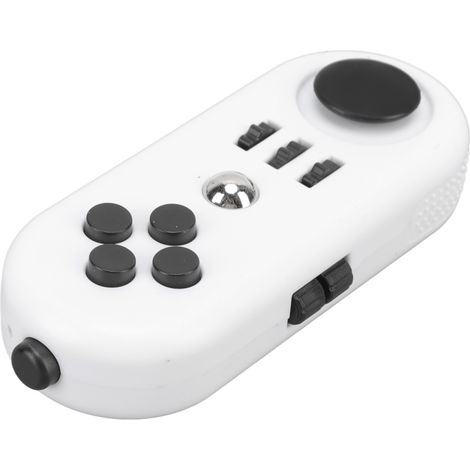 Jouet anti-stress portable et sensoriel EDC (Everyday Carry) pour réduire le stress et détendre l'humeur. Comprend 5 manettes de jeu sensorielles blanches et noires.