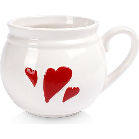 Taza grande de porcelana para tomar té, hierbas, café, chocolate, calentar XL (1/5)