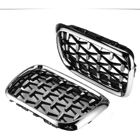Paar Doppellamellen-Frontgrills für BMW 3er E36 M3 (1997–1999), verchromter Motorhaubengrill, Teilenummer 51138195151, 2er-Set (1/5)