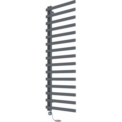 Designer Prefilled Electric Warmer Heated Towel Rail Radiator Ladder Rads Thermostatic 1600x600mm Sand Grey (1/5)