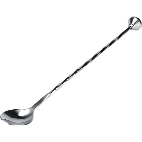 Cuillère à cocktail en acier inoxydable pour mélanger, remuer, doseur et pilon de bar (1/5)
