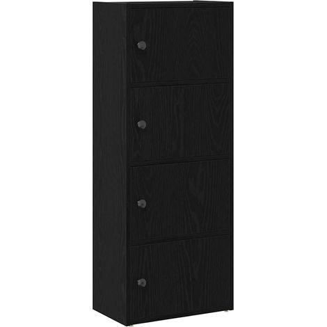Maison Exclusive - Bücherregal Schwarz Eichen-Optik 40x24x102 cm