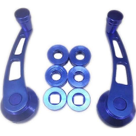 SPSLD 1 paire de poignées de lève-vitre universelles de haute qualité pour voiture, en alliage d'aluminium, accessoires auto SquareBlue (1/5)