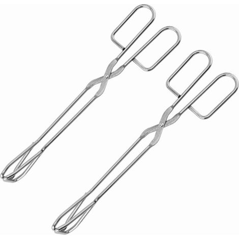 Pinzas para alimentos de acero inoxidable, pinzas de cocina resistentes, adecuadas para asar a la parrilla, hacer barbacoas, cocinar, pinzas para buffet, pinzas de tijera (juego de 2 piezas de 12 pulg