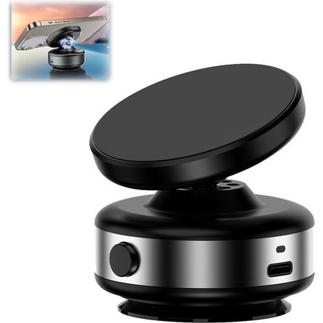 360° drehbare Auto-Navigationshalterung – Doppelseitige Magnet- und Saugnapfhalterung – Armaturenbretthalterung, universelle Handyhalterung, für Windschutzscheibe, Zuhause, Büro (Silber)