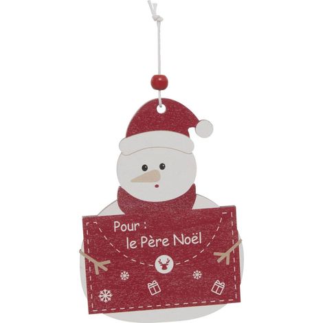 Weihnachtsbaumschmuck mit Buchstaben auf einem rot-weißen Holzständer - (1/5)
