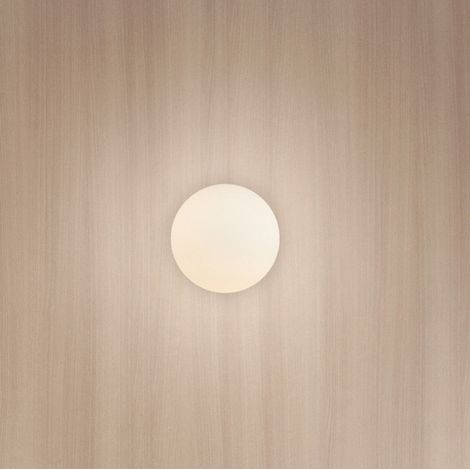 Applique murale Press laiton mat et globe verre blanc (1/3)