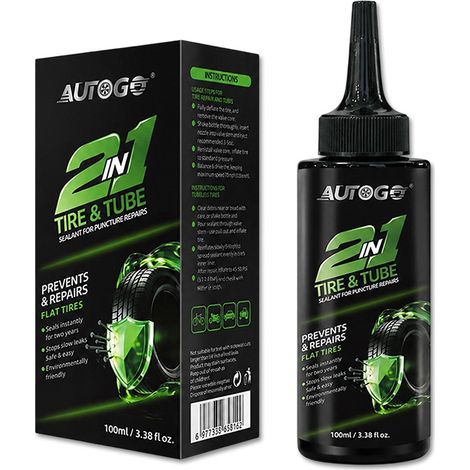 AUTOGO Tire Sealant, Fast Repair Fluid for Tires, Sealant for Tubeless Tires, Universal for Electric Vehicles and Motorcycles (1/5)
