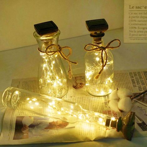 1/6 Solarbetriebene Lichterkette aus Weinkorken, 20 LEDs, Lichterkette (1/5)