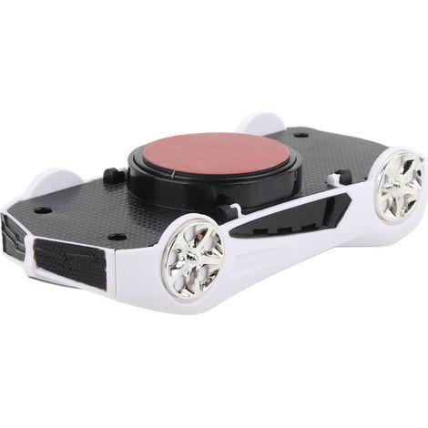 Support téléphone voiture forme sportive antidérapant rotation 360° pour console centrale, blanc, usage bureau maison (1/5)