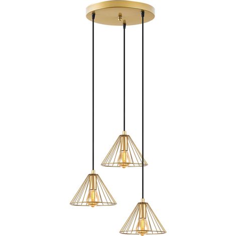 WellHome Lámpara de techo - Amarillo brillante, 41x41x117