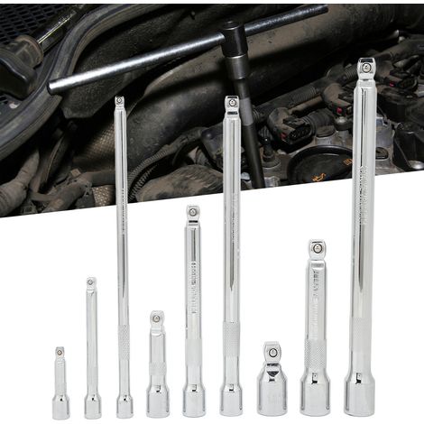 9-teiliges Schwenkhülsen-Verlängerungsset, 1/4", 3/8", 1/2" Antriebshülsen-Verlängerungsset. (1/5)