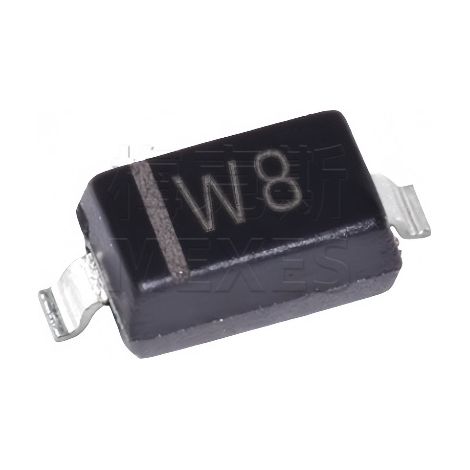 Changdian BZT52C5V1, sérigraphié W8, boîtier SOD-123, puce de diode régulatrice de tension à montage en surface de 0,5 W et 5,1 V, composant électronique, 5 unités expédiées.