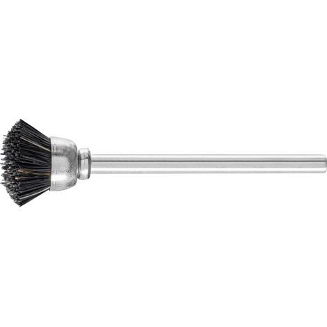 PFERD TOOLS Miniatur- Topfbürste TBU Ø15 mm Schaft-Ø3 mm schwarze Schweineborste 10 Stk