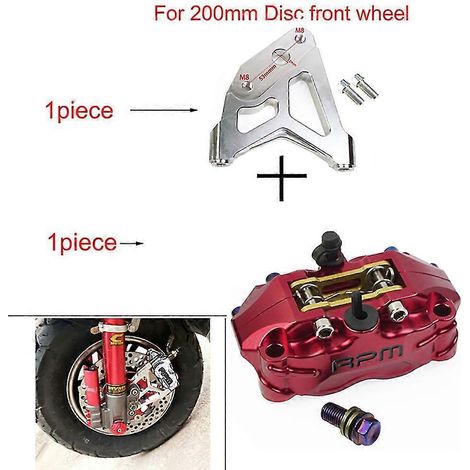 Étrier de frein de moto Rpm, disque de 82 mm, compatible avec scooters Yamaha Aerox, Jog, BWS, NMAX, XMAX, RSZ, Wisp Force, Dirt Pit Bike, Grom Dio - 200 Rouge B (1/5)