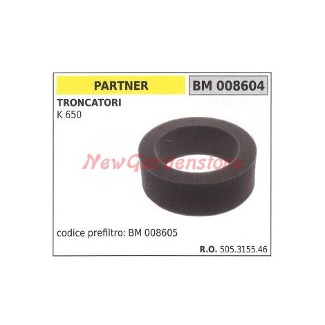 Filtro aria PARTNER per troncatore K 650 K650 008604