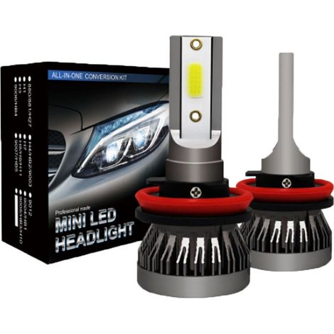 Ampoule Led H7 - 6000 K - 6000 Lm - 36 W - 12 V - Pour Phares Avant Voiture - Lot De 2 (1/4)