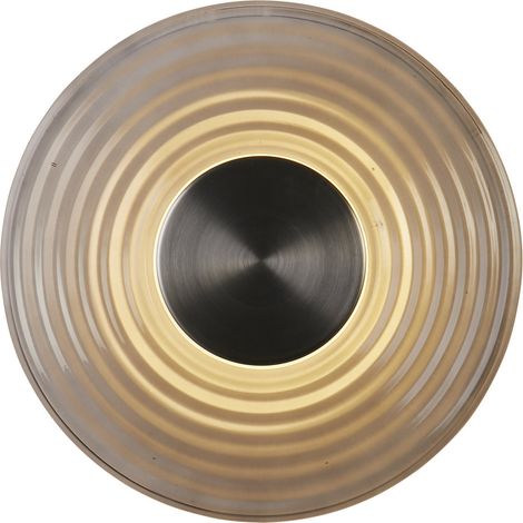 Searchlight Cleo Applique murale LED intégrée, nickel satiné et verre gris 9,4 W 3000 K (1/5)