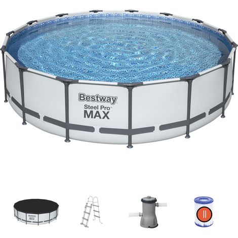 Piscina redonda Steel Pro Max Bestway Ø457×107 cm – Piscina de marco completa (1/7)