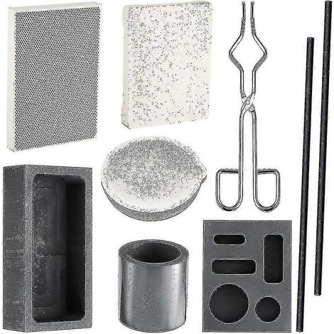 Kit de fusion au chalumeau ensemble de creusets kit de fusion de lingots pour métaux or argent et (1/4)