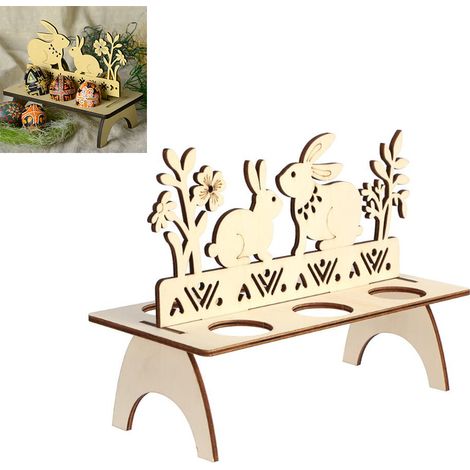 Support à œufs de Pâques DIY en bois - Décor de Poule et Maison de Pâques (1/5)