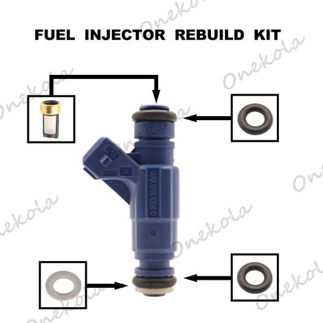 Fuel injector repair kit, seal and filter compatible with Audi, Volkswagen Passat B5 1.8. (0280156065) (1/2)