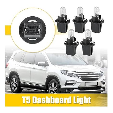 T5 12V 1.2W Light Yellow Car Dashboard Light Bulbs (1/4)