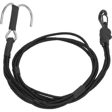 Sangle de treuil cinétique élastique avec crochets pour remorque de sauvetage et de remorquage de voiture RC Crawler 1/10 et 1/8, noire (1/5)
