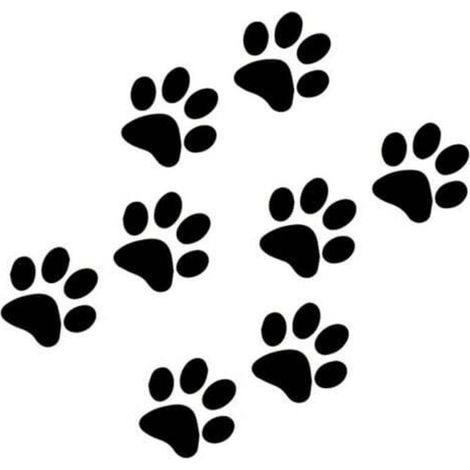 Vinylaufkleber mit Katzen-/Hundepfotenabdruck-Design